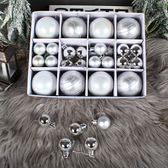 Holiday Love Christmas Window Decoration Set with Electroplated Balls, Hand-painted Balls, Christmas Balls, Gift Box