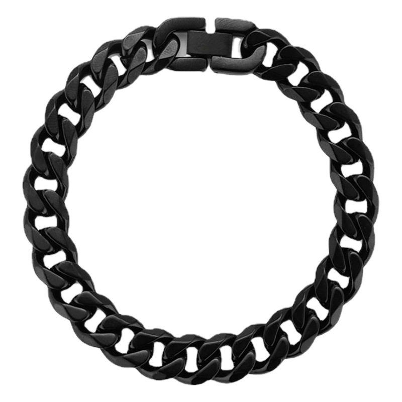 Estilo europeo y Americano hip hop moda retro marca de moda de acero de titanio cadena gruesa personalidad collar de los hombres del todo fósforo punk cadena Cubana