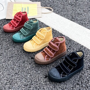 S 40096 Corduroy high top kids shoes ��о�q�ߎ̓�ͯͯЬ