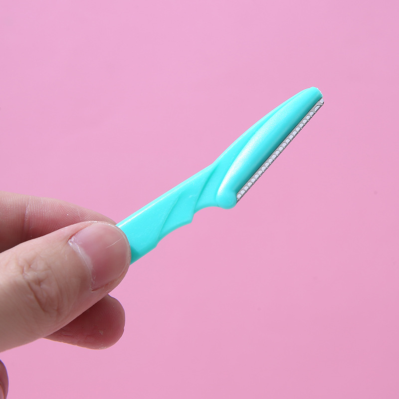 Fabricante suministra paquete de 6 rasuradores de cejas de acero inoxidable con mango, rasuradores afilados, rasuradores de cejas, herramientas de belleza al por mayor