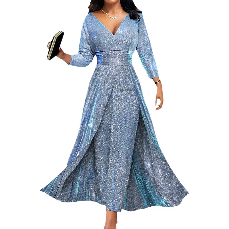 2025 внешняя торговля европейское и американское банкетное платье юбка ins двусторонняя пайетка большая юбка без бретелей сексуальный модный комбинезон