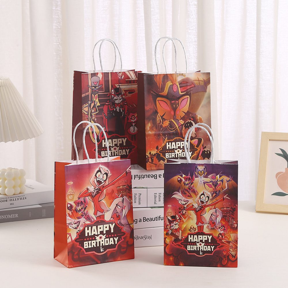 特价处理商场购物袋动漫手提袋生日派对礼物袋牛皮纸纸袋包装袋
