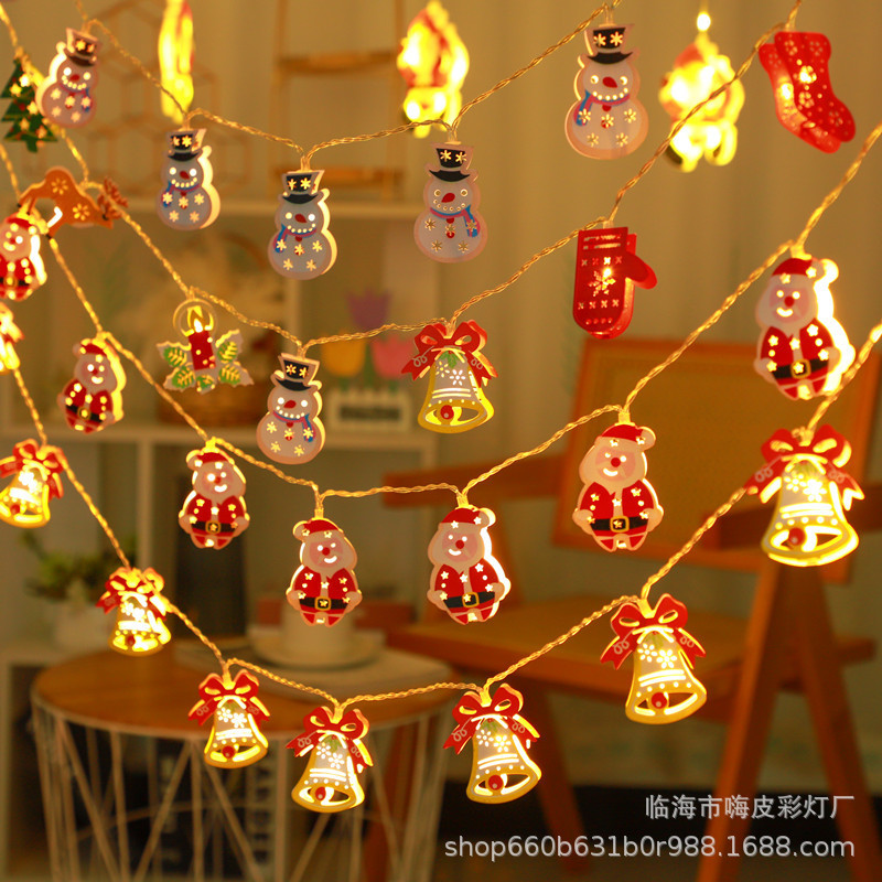 LEDクリスマスライトストリング鉄芸老人雪だるまクリスマスツリー祭り装飾イルミネーションストリングルーム雰囲気配置ライトストリング|undefined