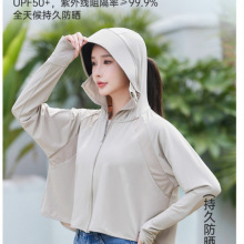 【闪电仓春夏爆款】披肩防晒衣女防紫外线黑胶帽檐连帽防晒服