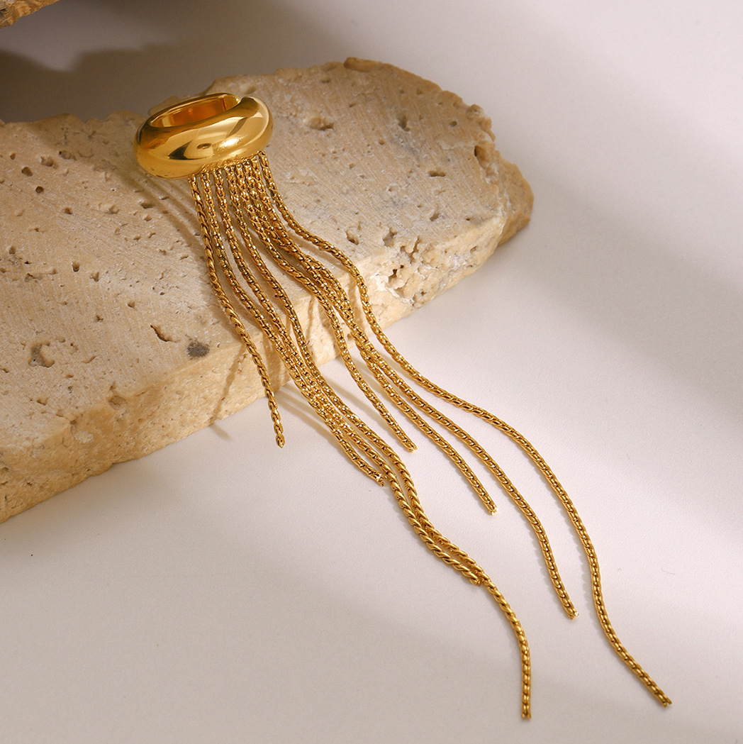 JEDING Europa y los Estados Unidos aretes de acero inoxidable sin agujeros de orejas orejas clips de hueso de orejas de lujo ligero orejas de acero de titanio joyas transfronterizas