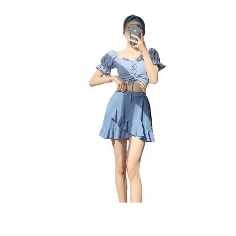 Split swimwear for students, 2023 collection, with short sleeve