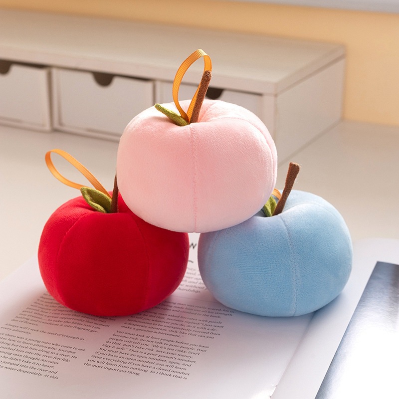 Apple bolso colgante manzana verde peluche juguetes colgante manzana roja muñeca cojín muñeca de fruta regalo