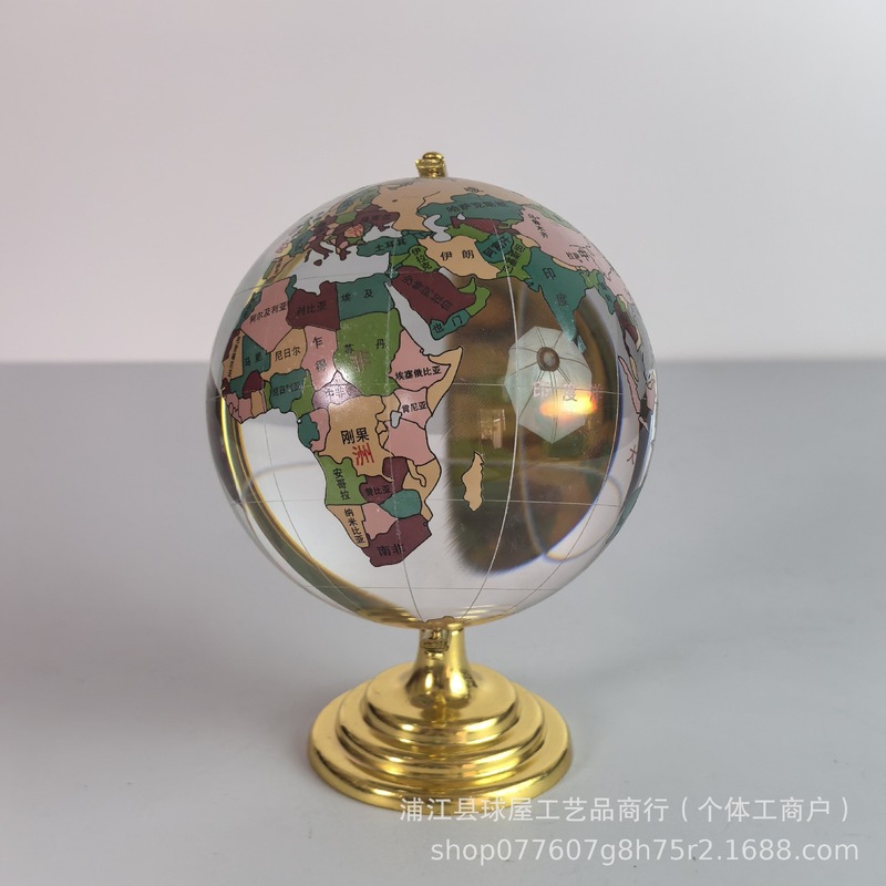 工場直販スタンドクリスタル地球儀カラフルなシンプルなミニデスクトップ装飾品家の装飾学生ギフト|undefined