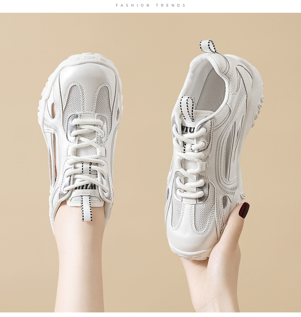 Giày sneaker nữ lưới rỗng thoáng khí mùa hè 2025 — JST 7216m màu, JST 7216 bạc chi tiết 10
