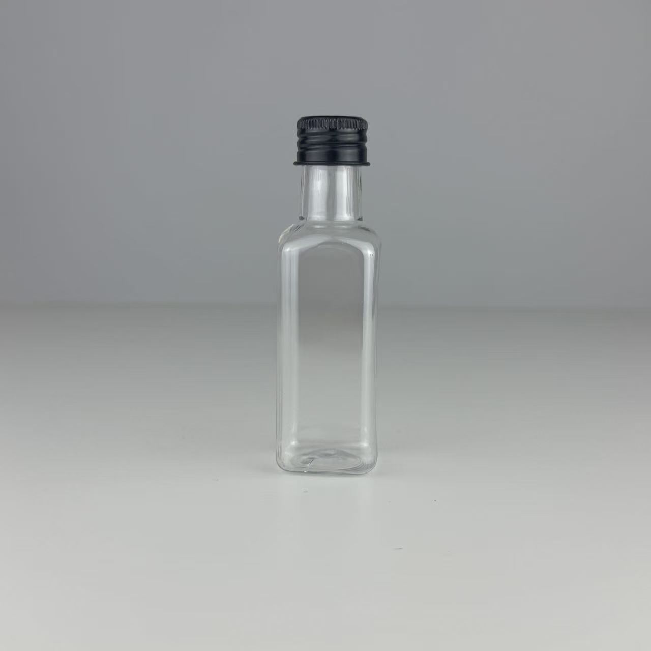 Botella de soda de 30mlpet 100ml botella de plástico con tapa de aluminio 150ml botella de cuello largo transparente 50ml botella de vino de plástico