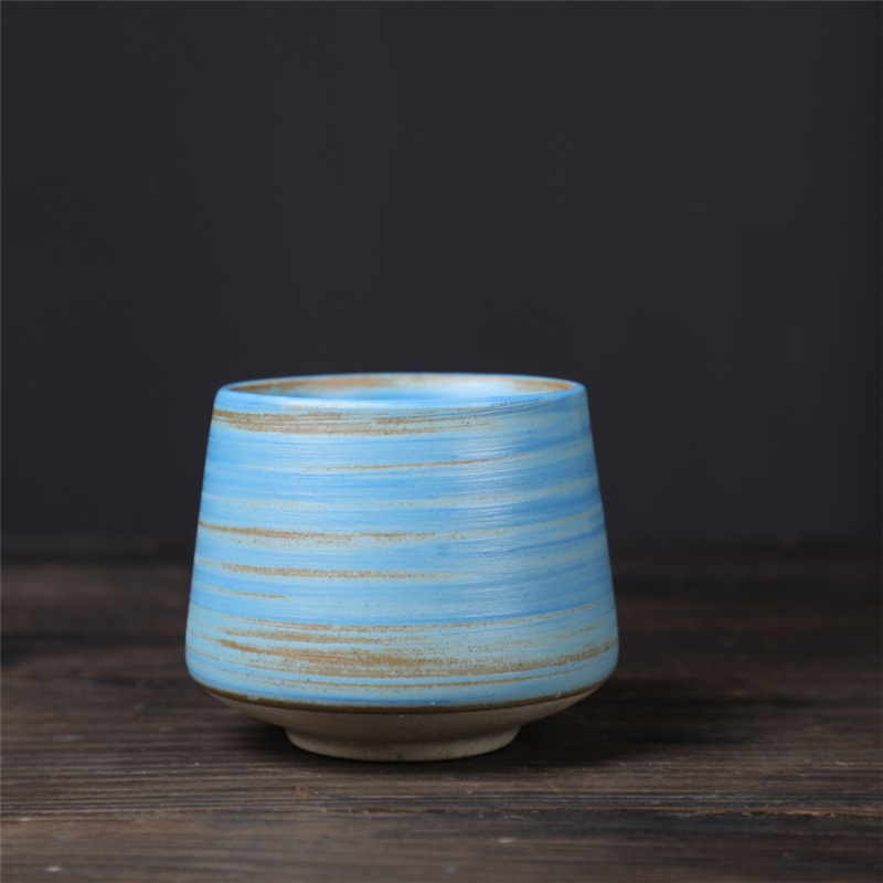 실린더 컵-일반 파란색 210ml