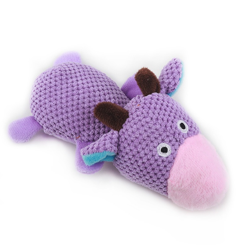 Juguetes de mascotas sonidos de perro muñecas de peluche resistentes a la mordida, bueyes y patos, modelado transfronterizo, venta al por mayor