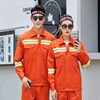 Long sleeve coverall suit men and women wear-resisting Labor uniforms Reflective Sanitation services Cleaning Fire service Highway Conserve