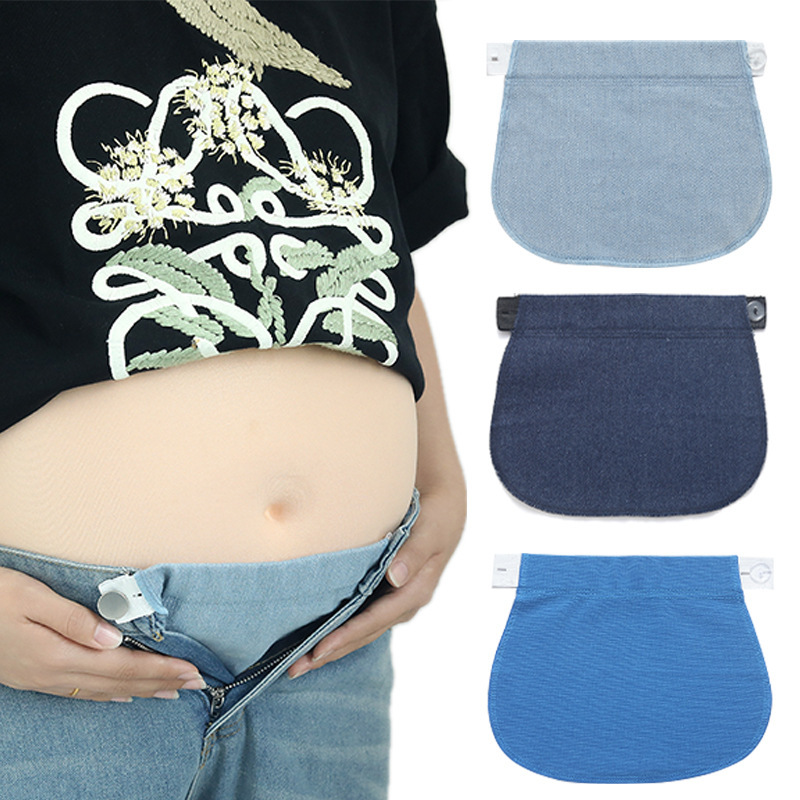 Pregnant Women's Pants Waist Extended Buckle Pregnant Buckle Pants Belt Extended Buckle Elasticized Cloth Bag Four Eyes Replacement Adjusting Buttons