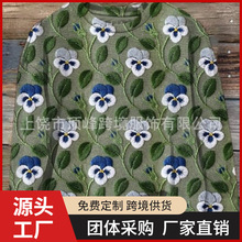 2024外贸独立站亚马逊跨境电商骷髅红丝带印花欧美版型大码卫衣