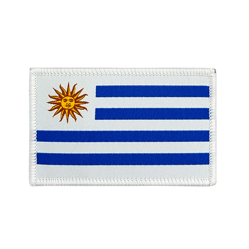 Bandera tejida Velcro sello bandera parche ropa mochila accesorios pegatinas de tela en stock suministro