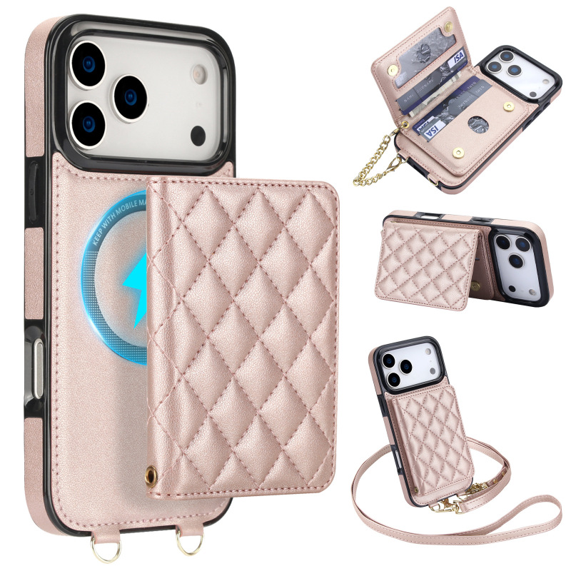 Suitable for Iphone17Promax Two-In-One Wireless Charging Phone Case, Samsung S26U Card Holder Protective Leather Case