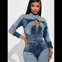 V 76649 High Elasticity Denim Set ƴ��ţ�����b �W���羳