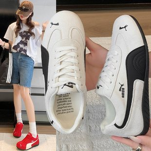 2025 New Autum Anti-Slip Flats Leather Forrest Gump Shoes Korean Style Soft Sole Versatile Casual Outdoor Women's Shoes 607