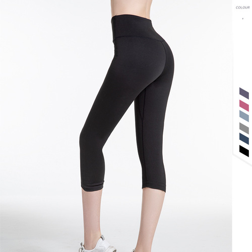 Juyitang summer outer wear three-quarter yoga pants women's tight fitness quick-drying breathable three-quarter pants shorts