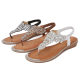 IELTS Run plus size Hollow Cross-border Flat Rhinestone Sandals Bohemian Comfortable Women's Shoes Summer 3016 -1A
