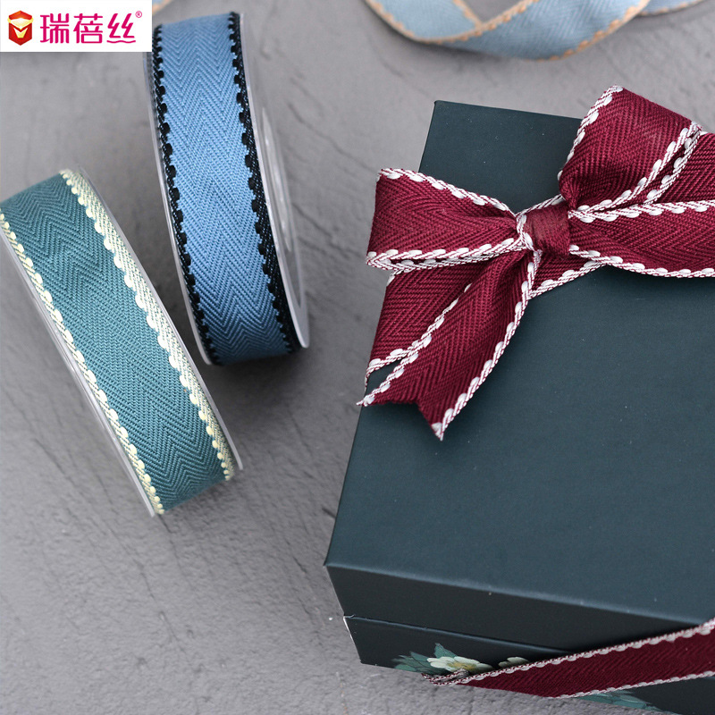 En stock doble palabra puente cinta 24 colores flor decoración hecha a mano DIY accesorios para el cabello Yao Ming puente salto cinta