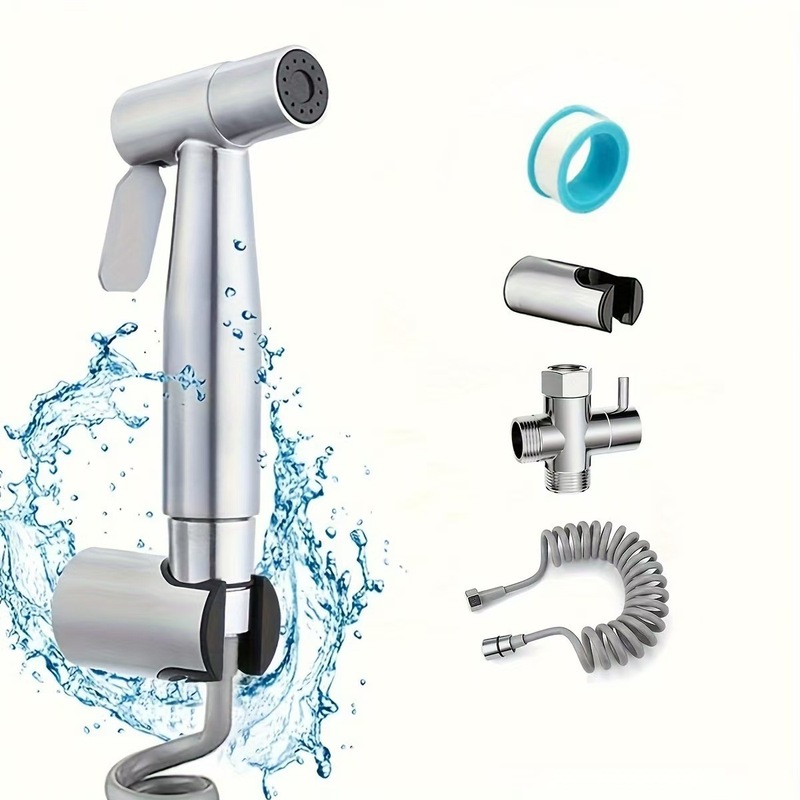 トイレ用コンパニオン、1入口2出口の三角バルブ、トイレ用女性用洗浄器、高圧増圧スプレーガンセット、家庭用ウォーターガン|undefined