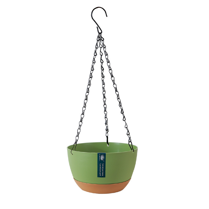 Green + card tray + black chain [color-blocked hanging orchid basin]