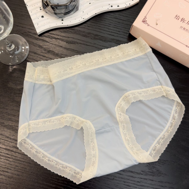夏のマスクのズボンの超薄無痕の氷糸の下着の女性レースの辺のポリ乳酸は股の速乾の中で腰の三角のズボンを抑えます。|undefined