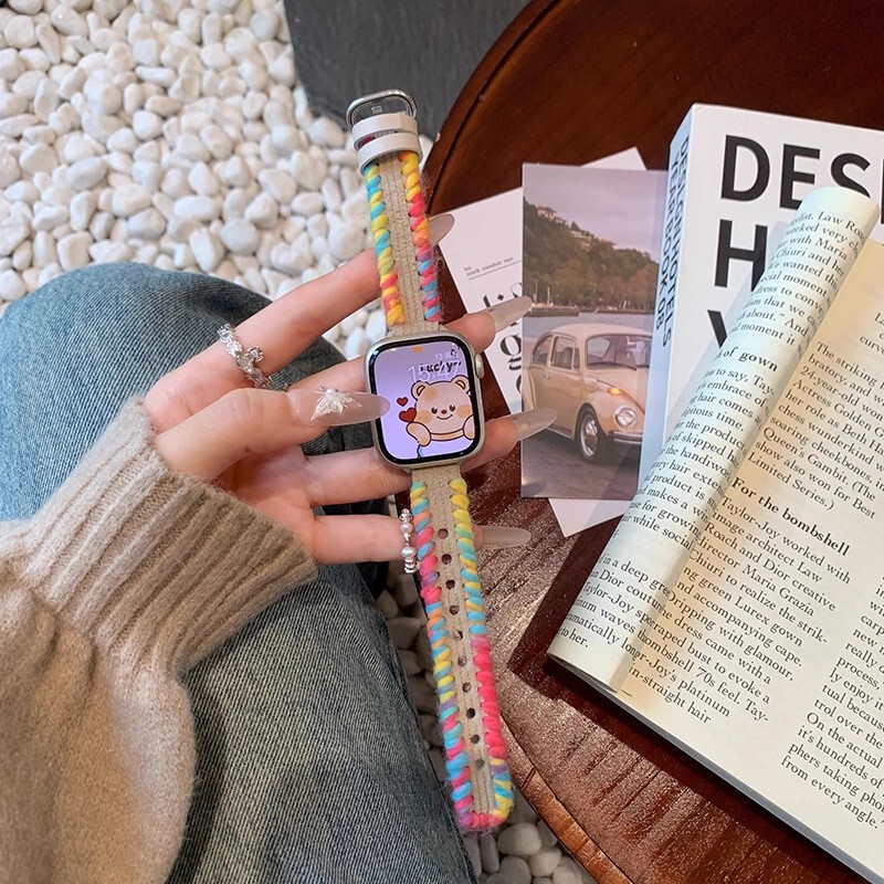 Suitable for Apple Watch 11 Strap [New for Autumn and Winter] iWatch Strap High-End Braided Winding Strap