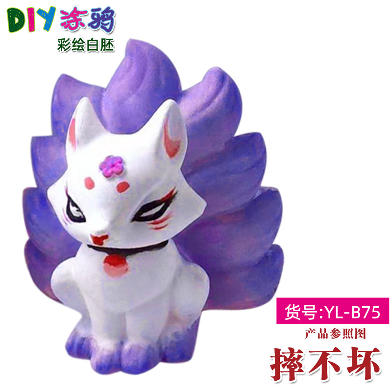 Gran vinilo yeso muñeca embrión blanco al por mayor puntada alcancía gran puntada artesanal DIY colorear blanco