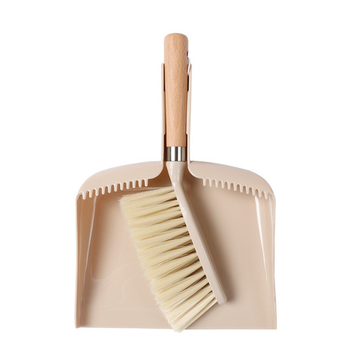 Wooden handle mini brush dustpan combination set small broom engraving floor sofa desktop computer desk cleaning