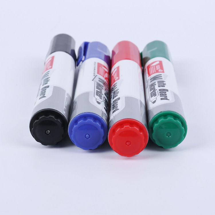 Los fabricantes suministran pluma de pizarra borrable de cuatro colores pluma de pizarra borrable de enseñanza de oficina