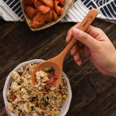 Instagram-famous wooden spoon made of beech wood—long-handled, large-sized spoon perfect for slurping luosifen noodles, serving dishes, or using during food-broadcasting sessions.