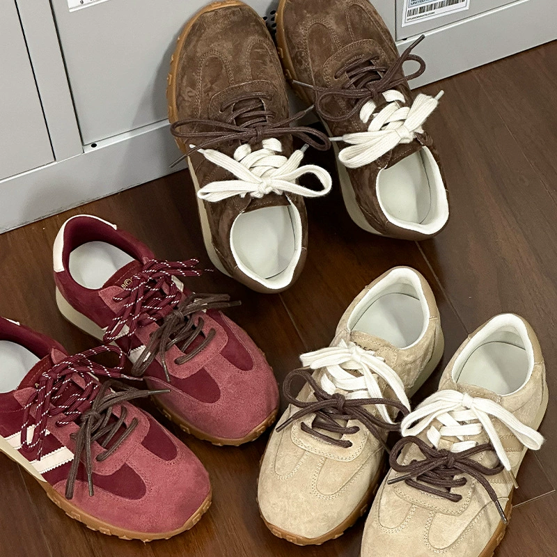 Кожаные туфли де-тренировочные женские 2024 ретро арганские туфли осенние новые корейские нишевые кроссовки