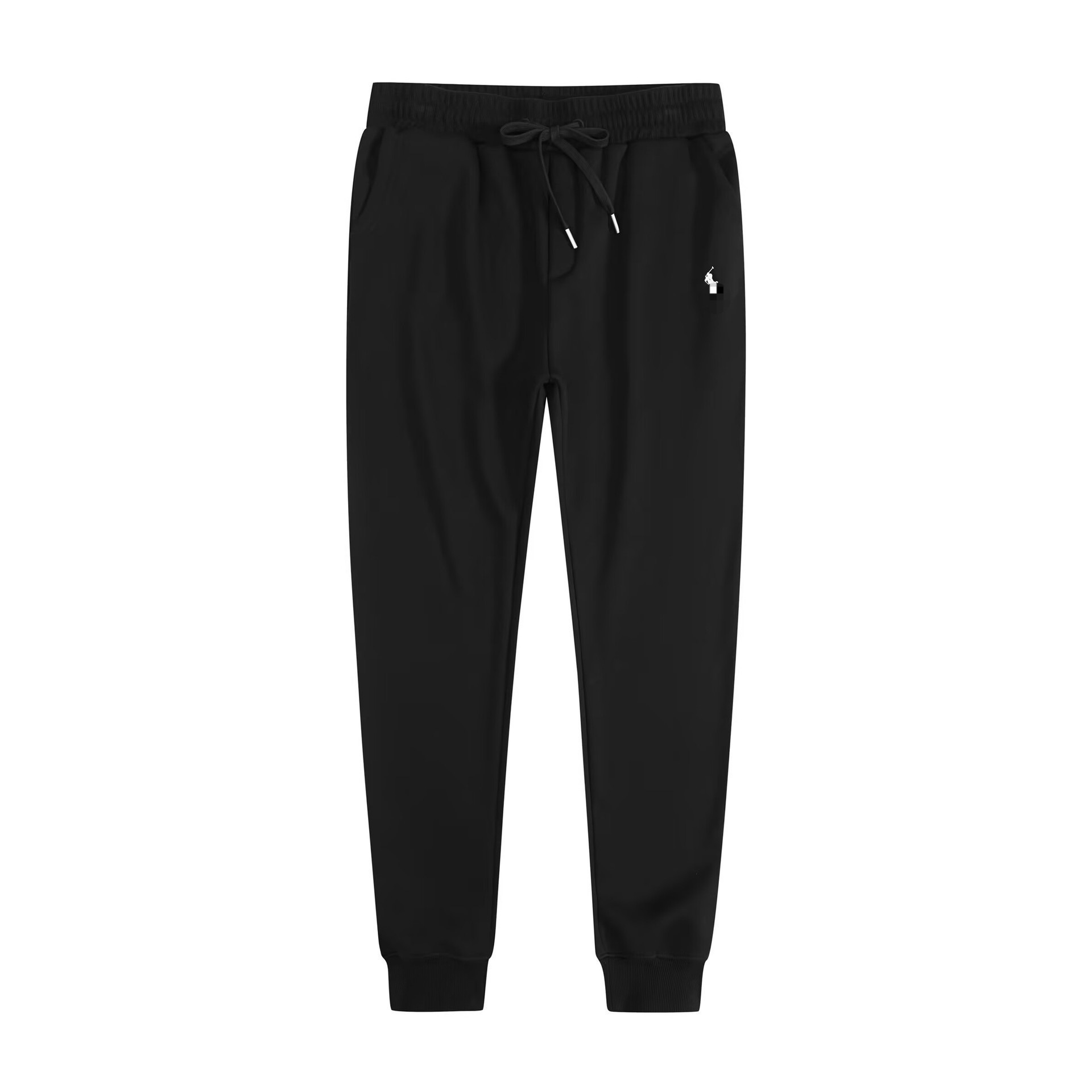 Black pants-white label