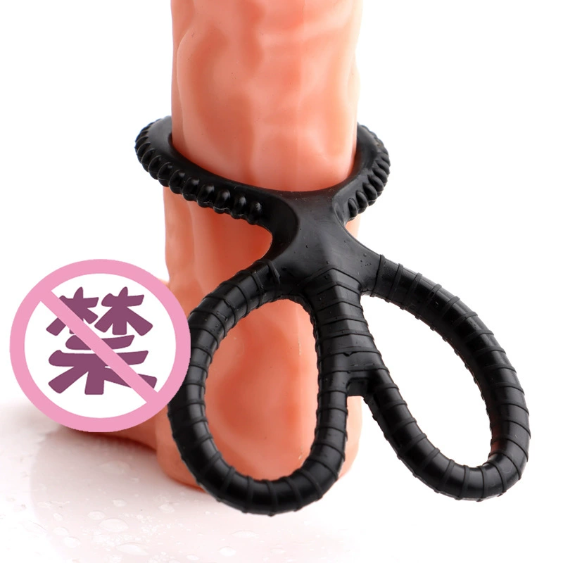 Silicone Penis Delay Ring — Sperm Locking Dual-Ring, Stretchy Comfort Fit