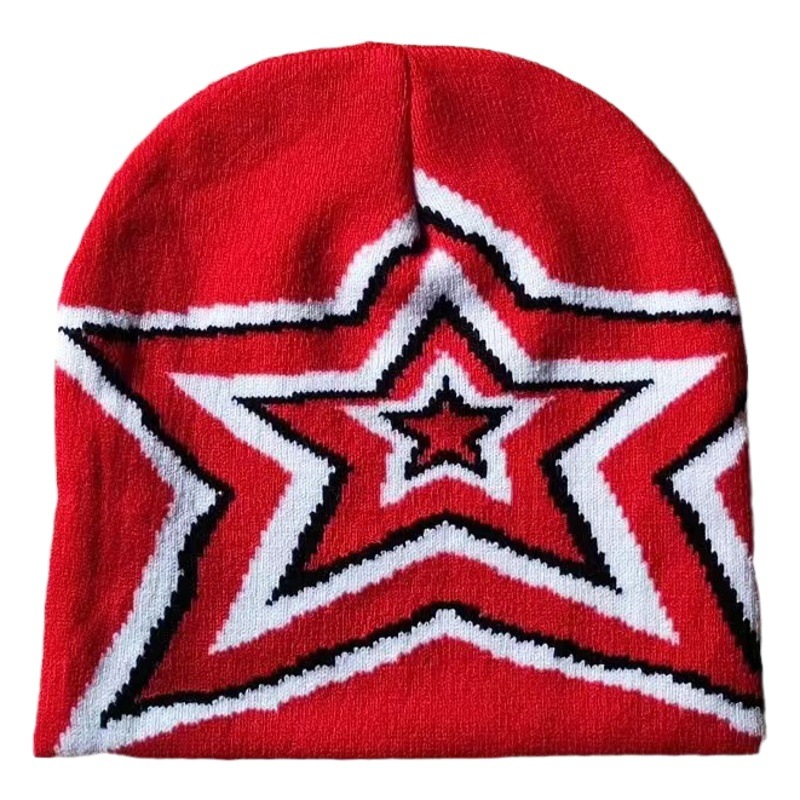 Sombrero de punto jacquard de telaraña transfronterizo para hombres y mujeres, adultos, invierno al aire libre, sombrero de lana cálido, sombrero refrigerado por aire