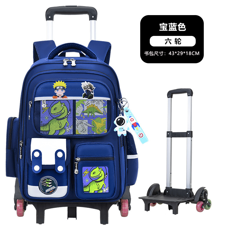 Nuevas mochilas de tirón para estudiantes de primaria 1236 grados niños escaleras de dibujos animados mochila de hombro de gran capacidad para hombres y mujeres