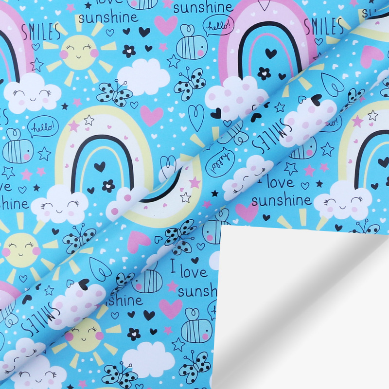 Regalo de animales de dibujos animados papel recubierto de vacaciones impresión regalo papel de regalo de cumpleaños papel de embalaje al por mayor