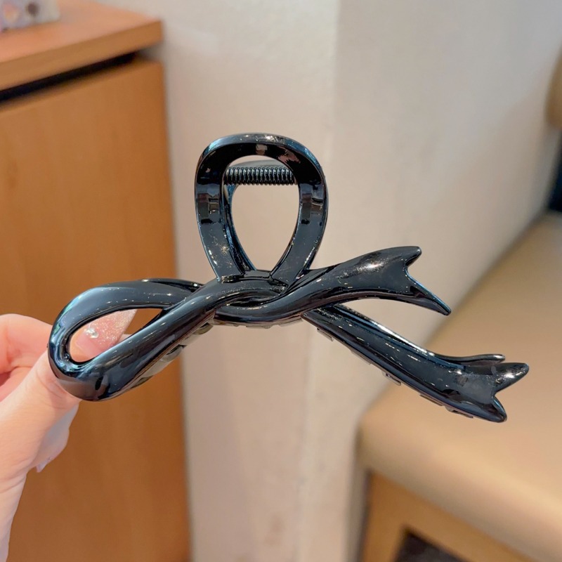 Coreano de alto nivel sensación de gran tamaño abrazadera de arco para mujeres 2024 nuevo cabello de cabello de tiburón temperamento abrazadera de cabello