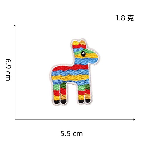 Cross-border Mexican festival cloth stickers, colorful holiday style stamps, beef roll gourmet patches, embroidery wholesale