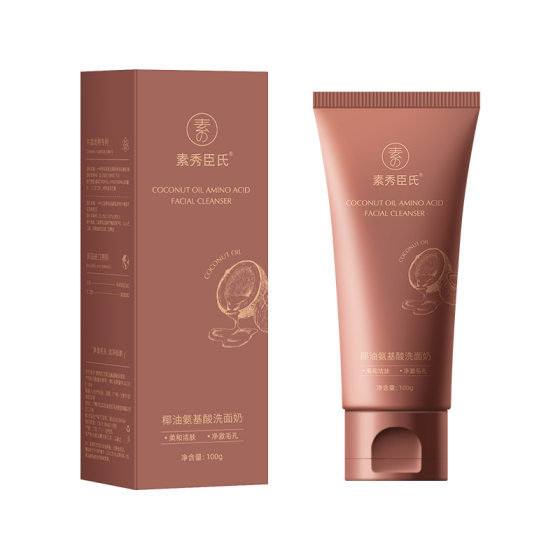 Su Xiu Chen's Coconut Oil Amino Acid Facial Cleanser Deep Cleanser Not Tight Foam Dense Facial Cleanser for Men and Women