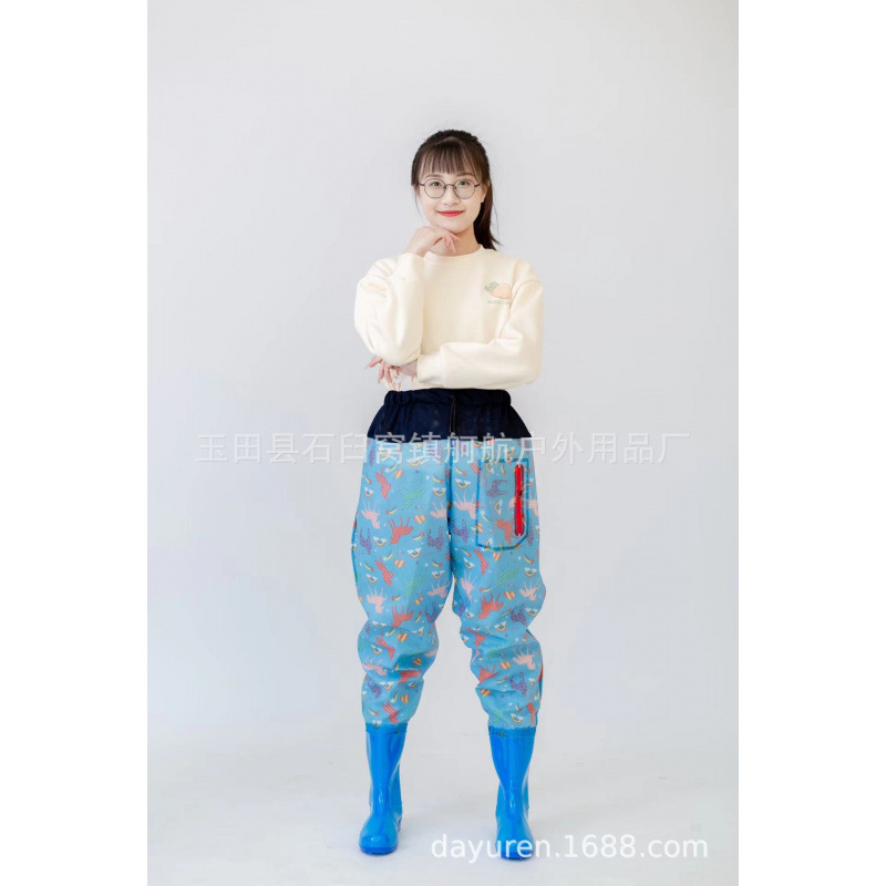 Pantalones de agua de mujer de cinturón, medio cuerpo, zapatos de lluvia de playa, pantalones de lluvia impermeables, ropa de nadar para niños.