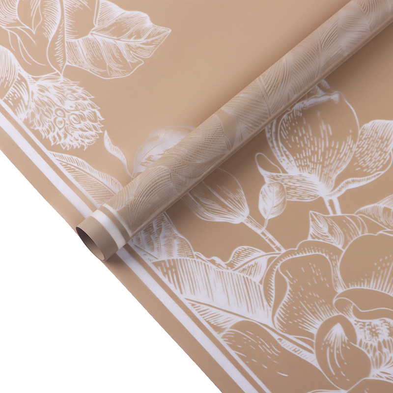 Película de gelatina de Mulan al por mayor Papel de embalaje de flores impermeable Ramo de flores Material de embalaje de regalo Papel Florería Papel de flores