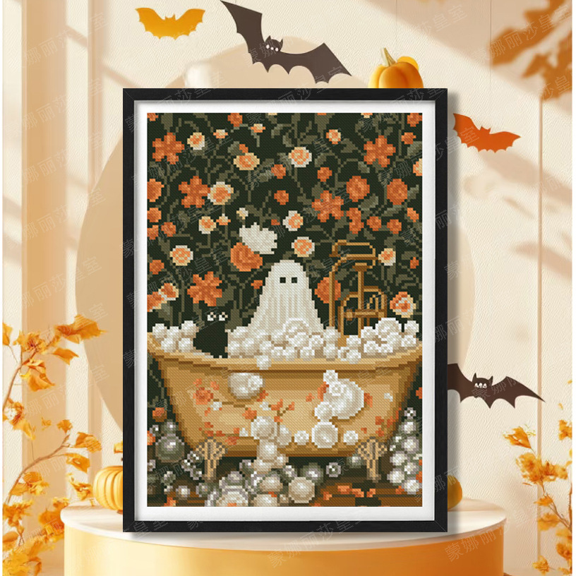 Nuevo Halloween cross-border Halloween fantasma encantador dibujos animados bordado a mano DIY kit al por mayor image 1