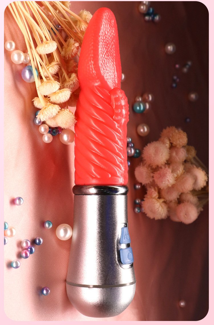 Jiuai Rechargeable Vibrator for Women, Pink TPE, 50dB Quiet Motor — detail image 16