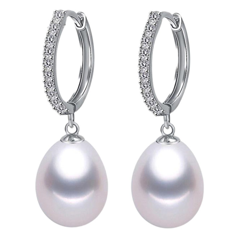 Freshwater pearl earrings earrings finished accessories women's foreign trade hot copper gold-plated jewelry earrings fashion accessories