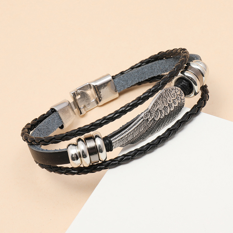 Punk Style Woven Cowhide Bracelet display picture 3