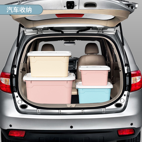 Factory Wholesale Waterproof and Moisture-Proof Plastic Box Transparent Color Storage Box Thick Large Organizing Box Handheld Storage Box